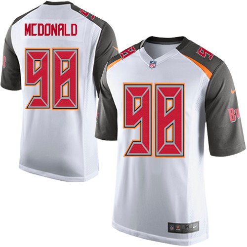 Men's Game Clinton McDonald Nike Jersey White Road - #98 NFL Tampa Bay Buccaneers